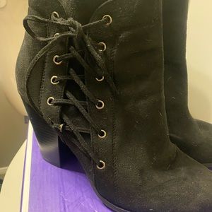 Side lace up booties